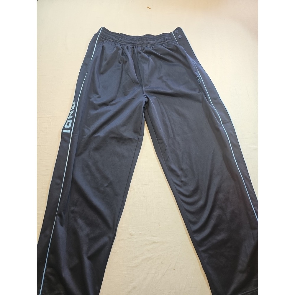 And1 Tear Away Pants Men's Sz XL Blue Snap Sides  Logo Basketball Break Away